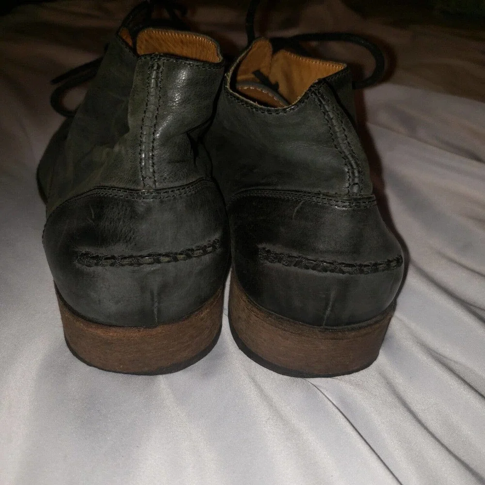 John Varvatos Men‎ Size 12 Chukka Dress Boot Leather Gray Handmade ITALY